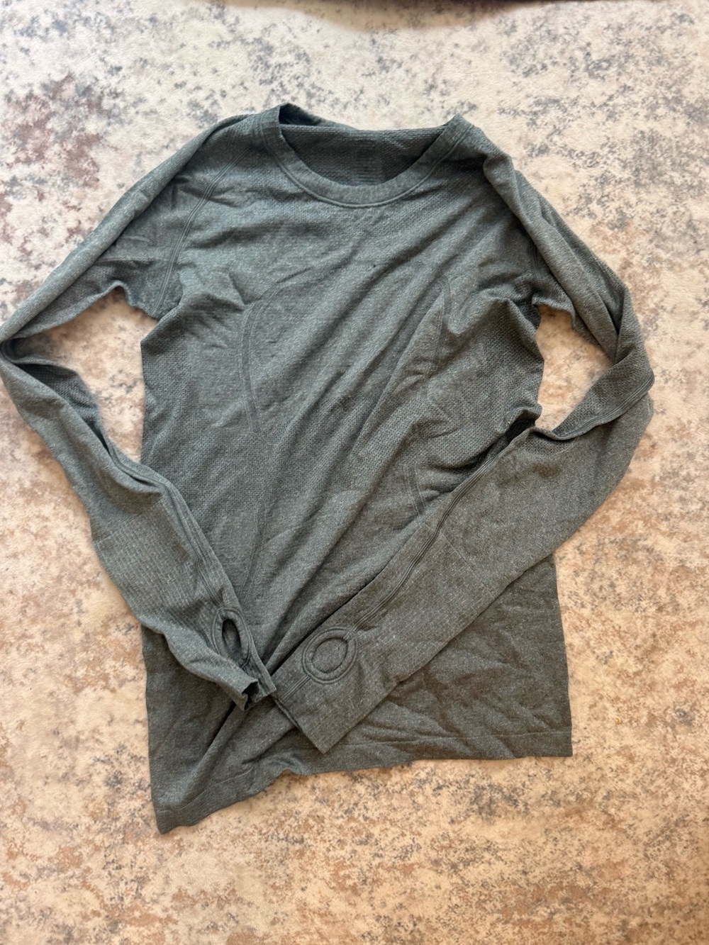 Lululemon Olive Gray Wrap Pullover Long Sleeve Size 4
